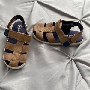 Girls size 8 Cat & Jack tan Velcro sandals
